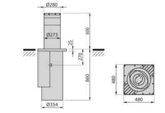 PILLAR B 275/600L SAFE