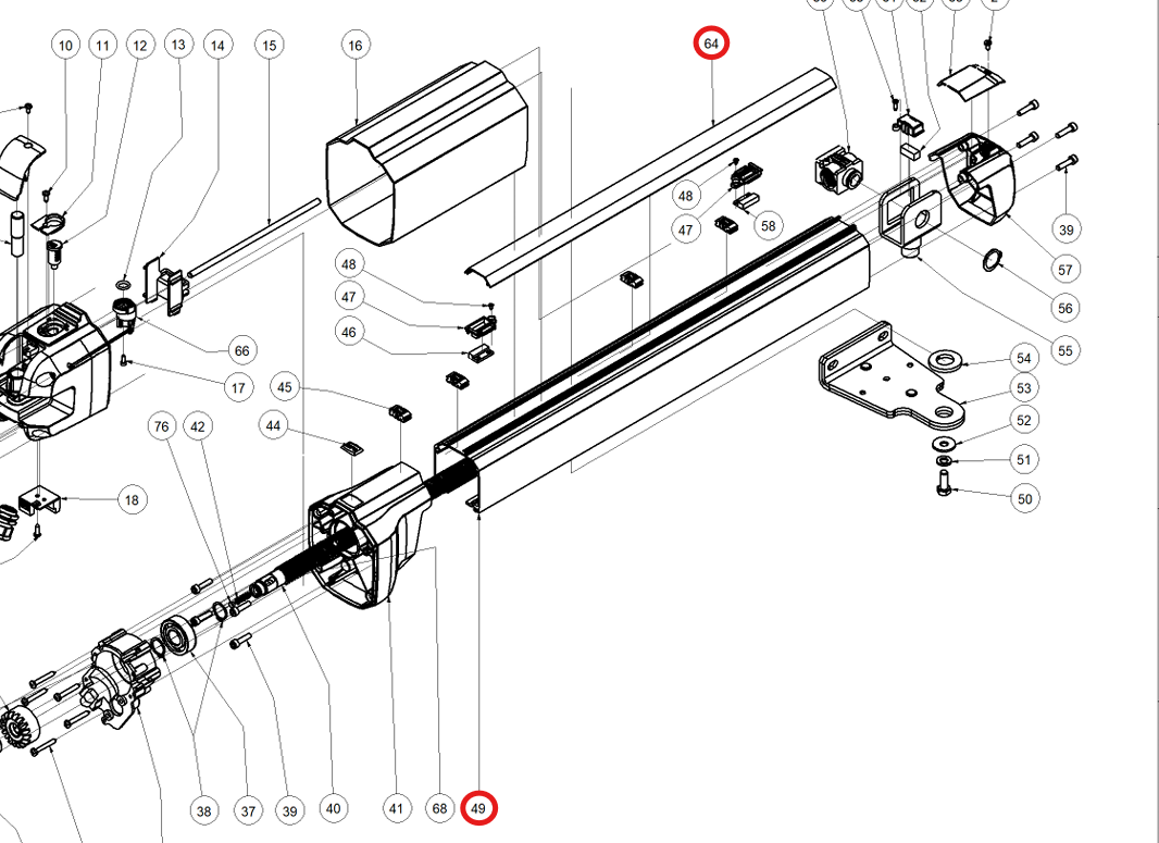 SP BT/AC B35/40 TUBE AND FRONT COVER