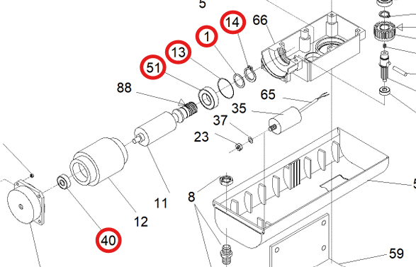 SP KIT ACCESSORISES MOTOR JOINT/IGEA