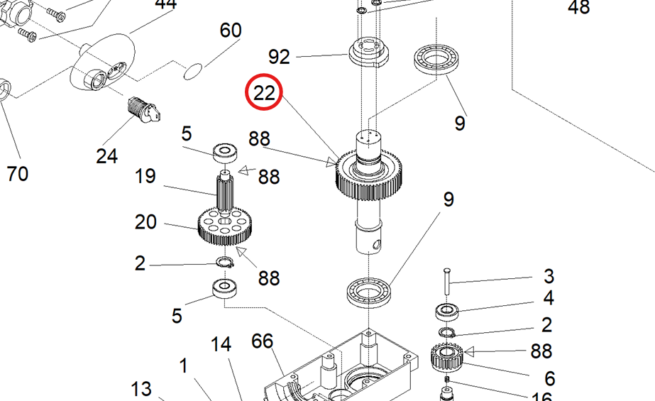 SP KIT OUTPUT SHAFT ASSEMB. JOINT/IGEA-ZN