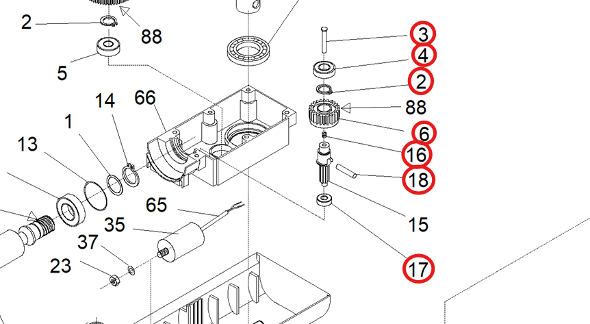 SP KIT PRIMARY AXLE FOR JOINT/IGEA 230V