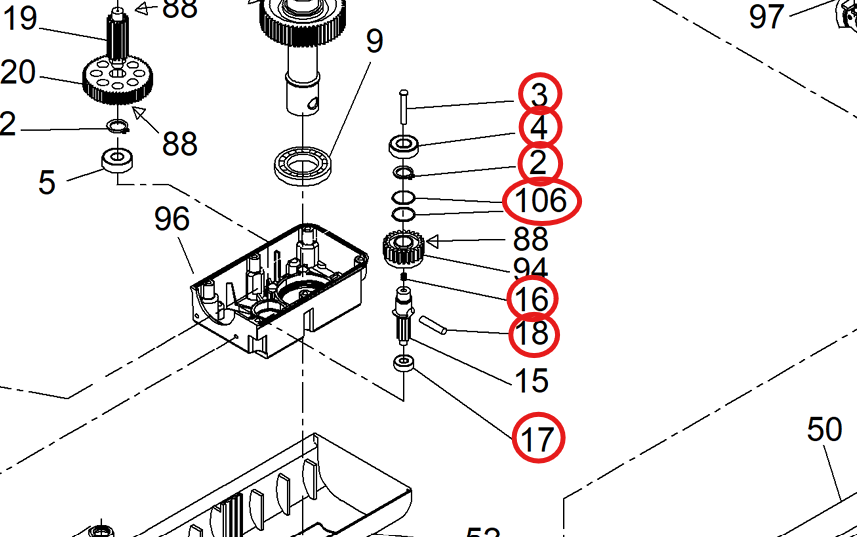 SP KIT PRIMARY AXLE IGEA BT