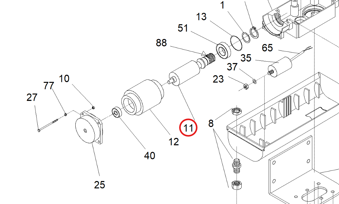 SP KIT ROTOR SHAFT P982