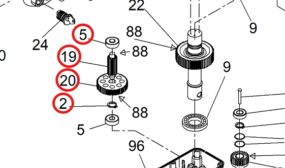 SP KIT SECONDARY AXLE IGEA/PHEBE